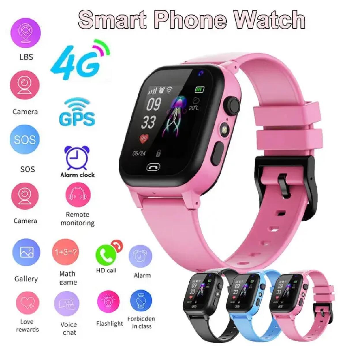 Çocuklar akıllı saat 4G Çok Fo - Smartwatch Watches For Kids With Gps incelemesi ve fiyatı