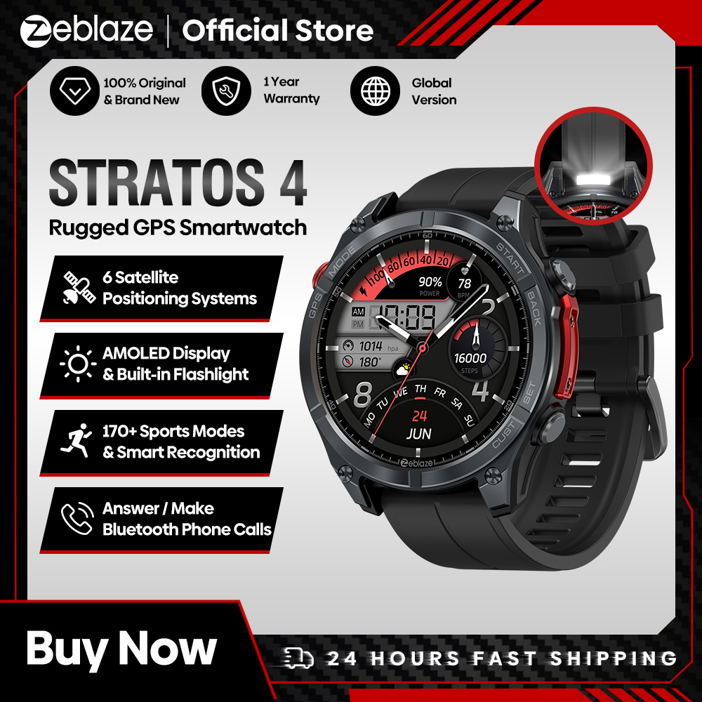 YENI Zeblaze Stratos 4 GPS Akı - Altimeter Compass Watch incelemesi ve fiyatı